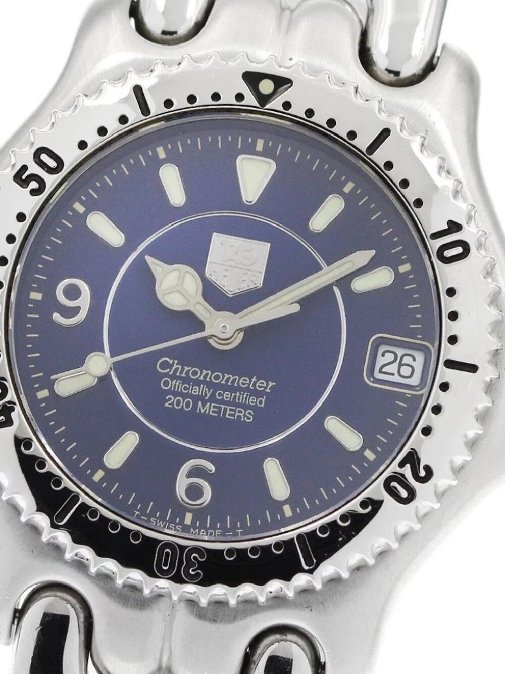 TAG HEUER S/el WG5214-P0 Date chronometer Navy Dial Quartz Boy's Watch